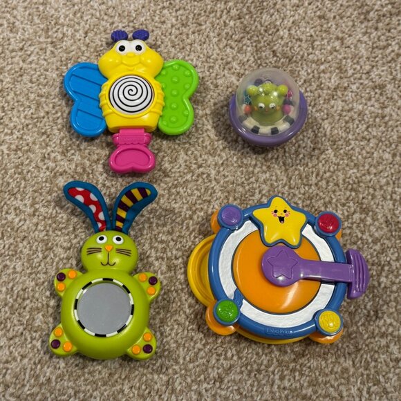 Bundle Lot 13 Vintage FP Fisher Price & Sassy Developmental Learning Baby Toys - Picture 2 of 4